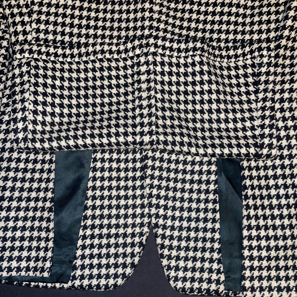 Men's Black and White Houndstooth Jacket - Picture 5 of 7
